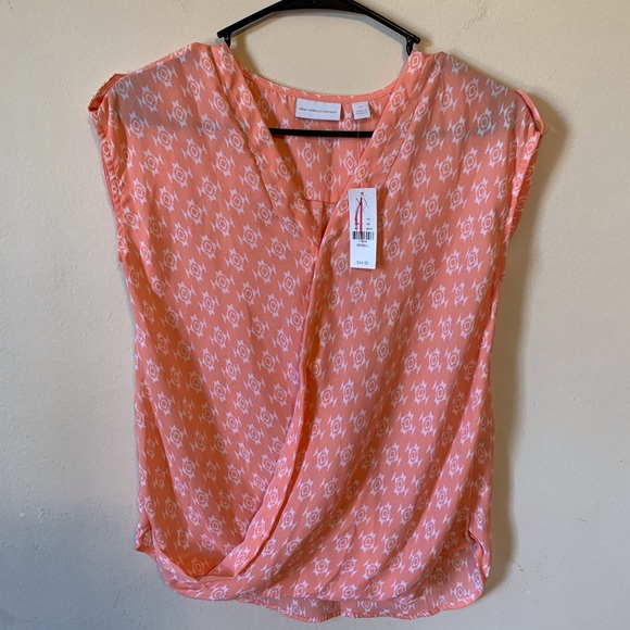 New York & Company Tops - New York & Company Pink Blouse
